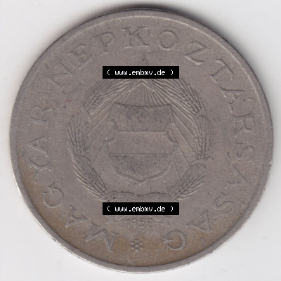 Münzen Ungarn / Magyarország Eurovorläufer, Umlaufmünze vor Euroeinführung 1957-1962, 2 Forint 1957 (1) Sammlung