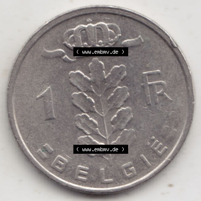 Münzen Belgien Eurovorläufer, Umlaufmünze vor Euroeinführung 1950-1988, 1 Francs-Franken 1978 Belgie (1) Sammlung