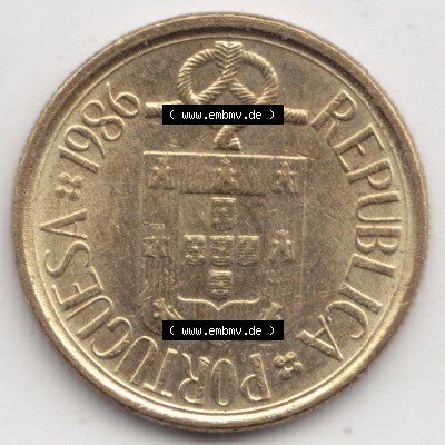 Münzen Portugal Eurovorläufer, Umlaufmünze vor Euroeinführung 1986-2001, 1 Escudo 1986 (2) Sammlung