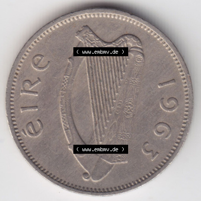Münzen Irland Eurovorläufer, Umlaufmünze vor Euroeinführung 1942-1969, 6 Pence 1963 (1) Sammlung