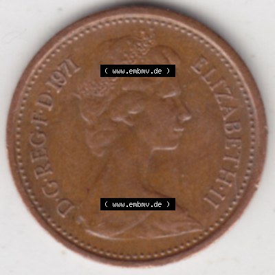 Münzen Großbritannien Eurovorläufer, Umlaufmünze vor Euroeinführung 1971-1981, 1-2 New Penny (2) Sammlung