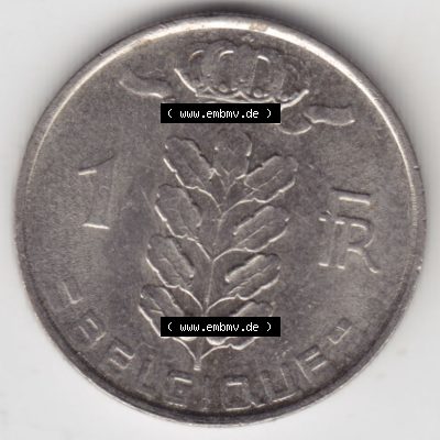 Münzen Belgien Eurovorläufer, Umlaufmünze vor Euroeinführung 1950-1988, 1 Franc Belgique (1) Sammlung