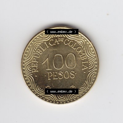 Münzen aus Amerika Kolumbien / Columbia Umlaufmünze 2013, 100 Pesos (1) Sammlung