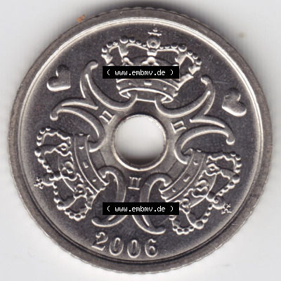 Münzen Dänemark / Danmark Eurovorläufer, Umlaufmünze vor Euroeinführung 2006, 1 Krone (2) Sammlung