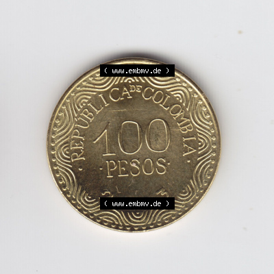Münzen aus Amerika Kolumbien / Columbia Umlaufmünze 2013, 100 Pesos (1) Sammlung