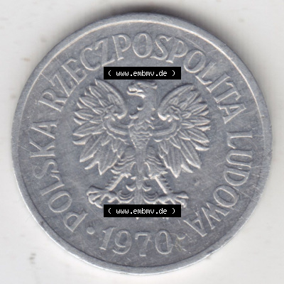 Münzen Polen / Polska Eurovorläufer, Umlaufmünze vor Euroeinführung 1961-1985, 10 Groszy 1970 (1) Sammlung