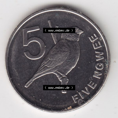 Münzen aus Afrika Sambia / Zambia Umlaufmünze 2012-2017, 5 Ngwee 2012 (1) Sammlung