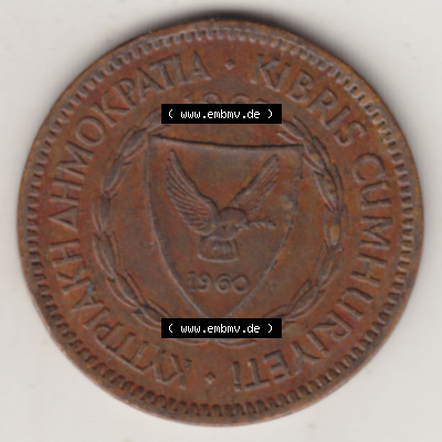 Münzen Zypern / Cyprus Eurovorläufer, Umlaufmünze vor Euroeinführung 1963-1980, 5 Mils 1963 (1) Sammlung