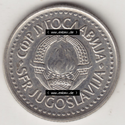Münzen Jugoslawien (Land wurde 2003 aufgelöst), Umlaufmünze 1982-1988, 10 Dinar 1986 (1) Sammlung