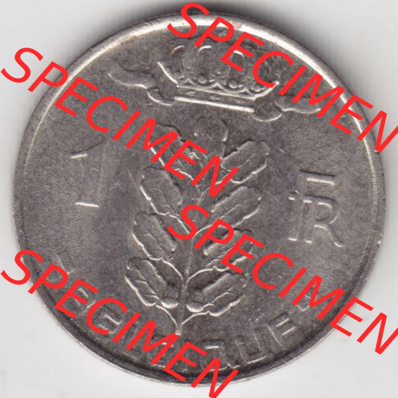 Münzen Belgien Eurovorläufer, Umlaufmünze vor Euroeinführung 1950-1988, 1 Franc Belgique (1) Sammlung