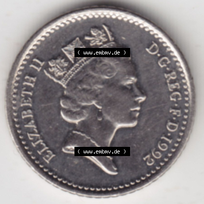Münzen Großbritannien Eurovorläufer, Umlaufmünze vor Euroeinführung 1990-1997, 5 Pence (2) Sammlung