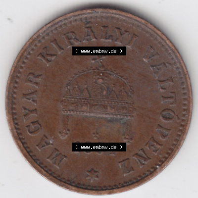 Münzen Ungarn / Magyarország Eurovorläufer, Umlaufmünze vor Euroeinführung 1892-1914, 1 Filler 1894 (1) Sammlung