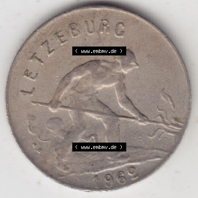Münzen Luxemburg / Lëtzebuerg Eurovorläufer, Umlaufmünze vor Euroeinführung 1952-1964, 1 F, Franc, Franken 1962 II. (2) Sammlung