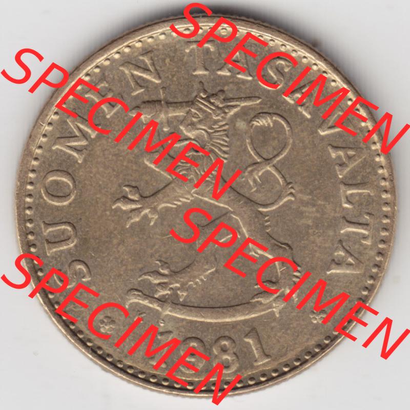 Münzen Finnland / SUOMI Eurovorläufer, Umlaufmünze vor Euroeinführung 1963-1990, 50 Penniä. Rückseite einer Münze aus Finnland SUOMI in Europa... Sammlung