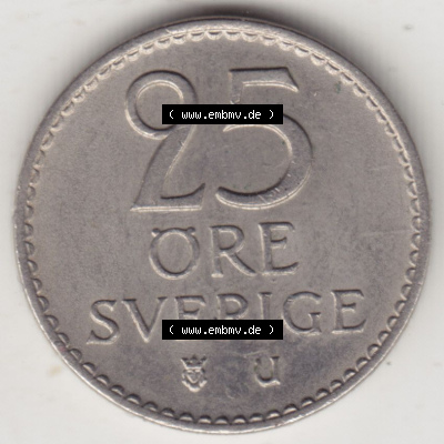 Münzen Schweden / Sverige Eurovorläufer, Umlaufmünze vor Euroeinführung 1962-1973, 25 Öre 1969 (2) Sammlung