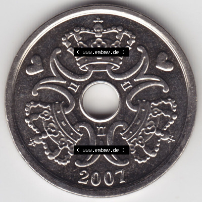Münzen Dänemark / Danmark Eurovorläufer, Umlaufmünze vor Euroeinführung 2007, 2 Kroner, Kronen (2) Sammlung