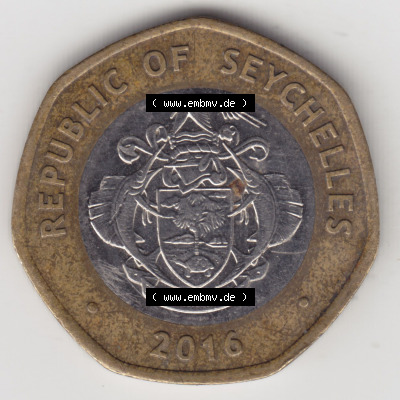 Münzen aus Afrika Seychellen / Seychelles Umlaufmünze 2016-2018, 10 Rupien - Rupees 2016 (1) Sammlung