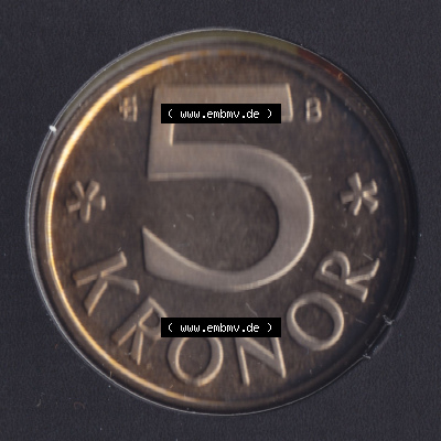 Münzen Schweden / Sverige Eurovorläufer, Umlaufmünze vor Euroeinführung 1993-2009, 5 Kronen 2001 KMS (2) Sammlung