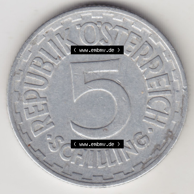 Münzen Österreich / Austria Eurovorläufer, Umlaufmünze vor Euroeinführung 1952-1957, 5 Schilling 1952 II. (2) Sammlung