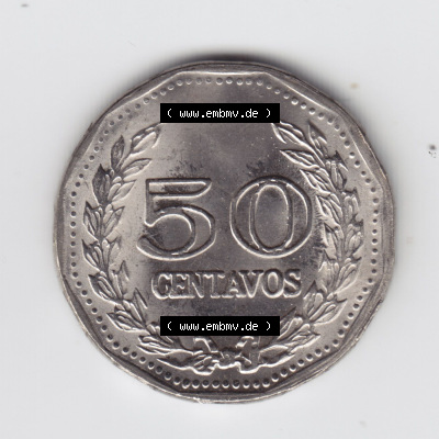 Münzen aus Amerika Kolumbien / Columbia Umlaufmünze 1975, 50 Centavos (1) Sammlung