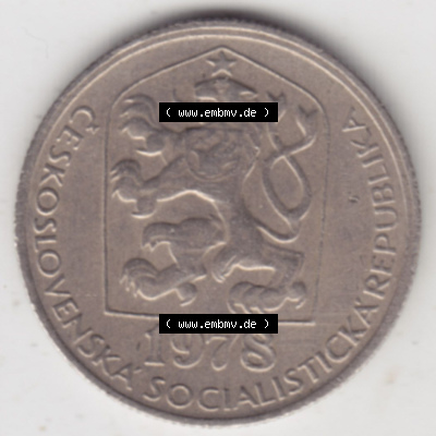 Münzen Tschechoslowakei (Land wurde 1992 aufgelöst), Umlaufmünze 1978-1990, 50 Heller 1978 (1) Sammlung