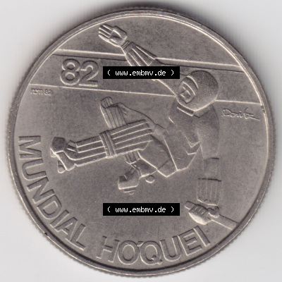 Münzen Portugal Eurovorläufer, Sondermünze vor Euroeinführung 1982-1982, 25 Escudo, Mundial Hoquei (2) Sammlung