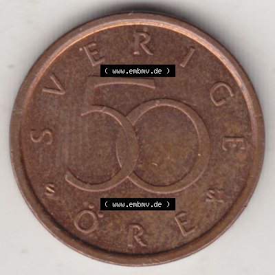 Münzen Schweden / Sverige Eurovorläufer, Umlaufmünze vor Euroeinführung 1992-2009, 50 Öre 2009 (2) Sammlung