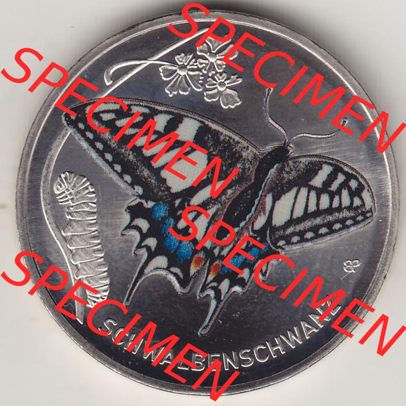 Münzen Deutschland 2023, 5 Euro-Sondermünzen, Sammlermünze aus der Serie „Wunderwelt der Insekten“-Insektenreich 2023-2023, 5 Euro G Schwalbenschwanz... Sammlung