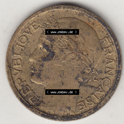 Münzen Frankreich Eurovorläufer, Umlaufmünze vor Euroeinführung 1931-1941, 1 Franken, 1 Franc, 1941 (Stück 1) LIBERTE EGALITE... Sammlung