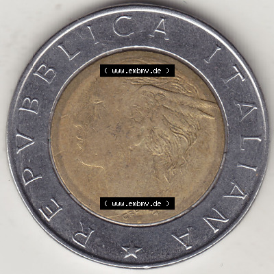 Münzen Italien / Italia Eurovorläufer, Gedenkmünze vor Euroeinführung 1994-1994, 500 Lire, 500. Geburtstag von Luca Pacioli... Sammlung
