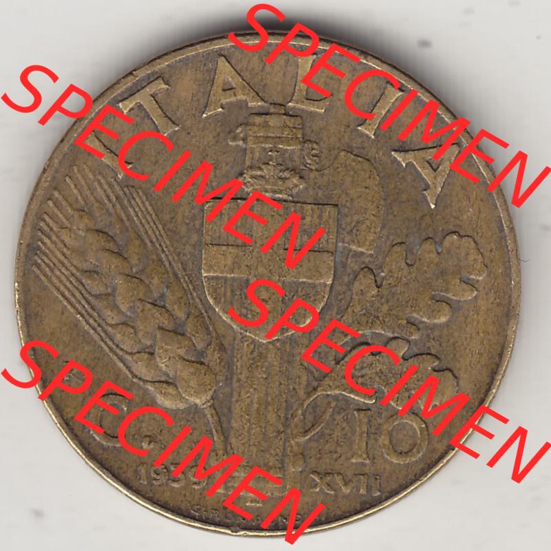 Münzen Italien / Italia Eurovorläufer, Umlaufmünze vor Euroeinführung 1939-1943, 10 Centesimi, Cent, Viktor Emanuel III. VITT EM III RE E IMP 1939-1.... Sammlung