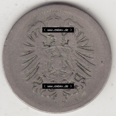 Münzen Deutschland 1871-1918 Kaiserreich 1873-1889, 10 Pfennig A, 1876. Rückseite einer Münze aus dem Deutschen Kaiserreich... Sammlung