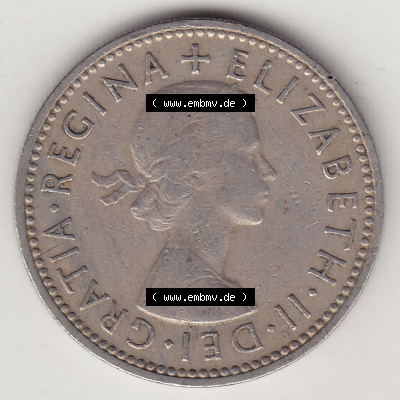 Münzen Großbritannien Eurovorläufer, Umlaufmünze vor Euroeinführung 1954-1970, 1 Schilling - Shilling, 1956 (Stück 1) Wappen... Sammlung
