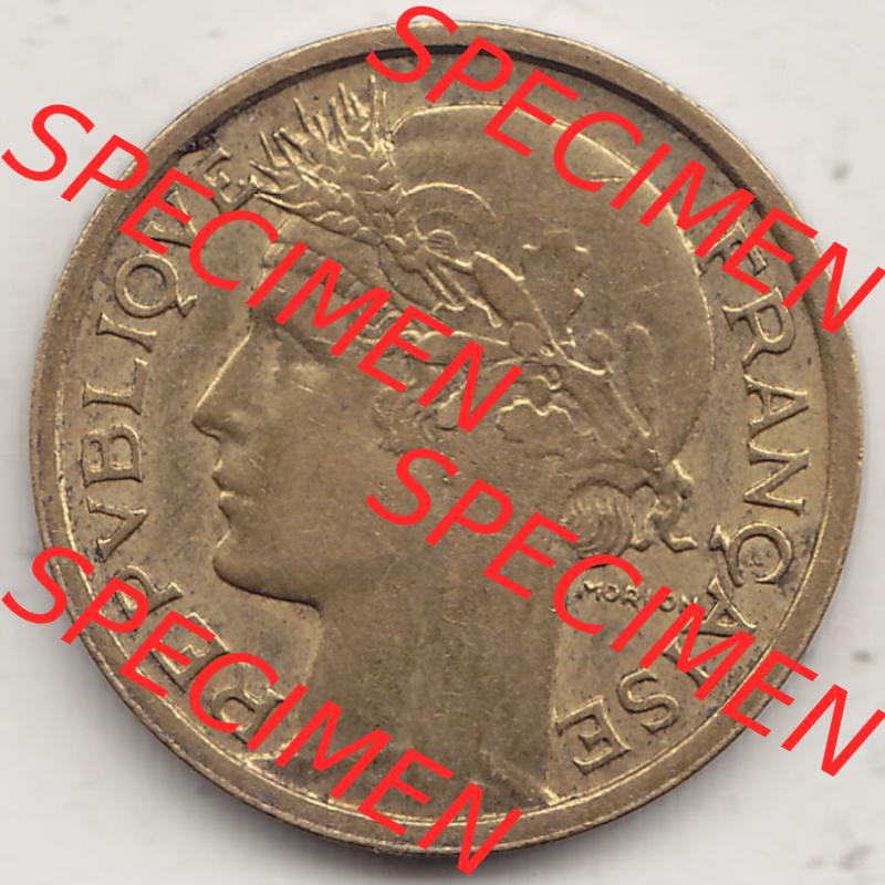 Alte Münzen Frankreich, Kursmünzensatz Zeitraum 1917-1952, der Münze 1931-1947, 50 Centimes, 1938-1. Vorderseite einer Münze aus Frankreich in Europa... Sammlung
