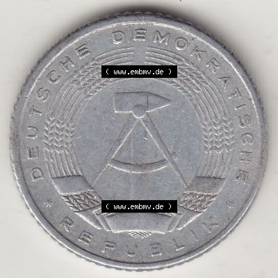 Münzen Deutschland DDR 1958-1990, A 50 Pfennig 1958-4 der DDR-Mark. Vorderseite einer 50 Pfennig Münze / Umlaufmünze aus Deutschland der ehemaligen DDR in Europa als Digitales... Sammlung