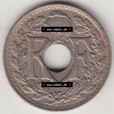 Vorderseite einer 10 Cmes / Centimes / Cent Münze aus Frankreich Sammlung