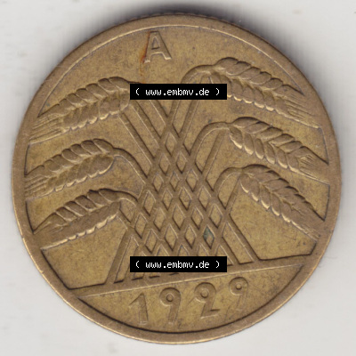 Münzen Deutschland 1918-1932 Weimarer Republik 1924-1936, 10 Reichspfennig A, 1929 (2) Sammlung