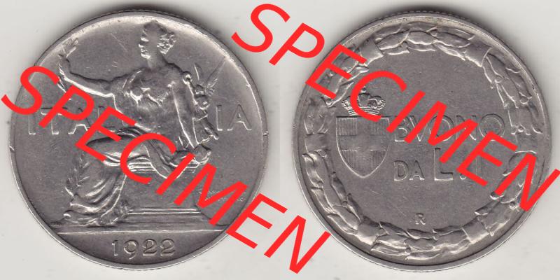 Münzen Italien / Italia Eurovorläufer, Umlaufmünze vor Euroeinführung 1922-1935, 1 Lire, Lira, A MOTTI INC G ROMAGNOLI ITALIA 1922-1. Rückseite... Sammlung