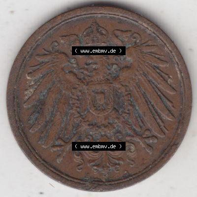 Münzen Deutschland 1871-1918 Kaiserreich 1904-1916, 2 Pfennig A, 1908 I. (2) Sammlung