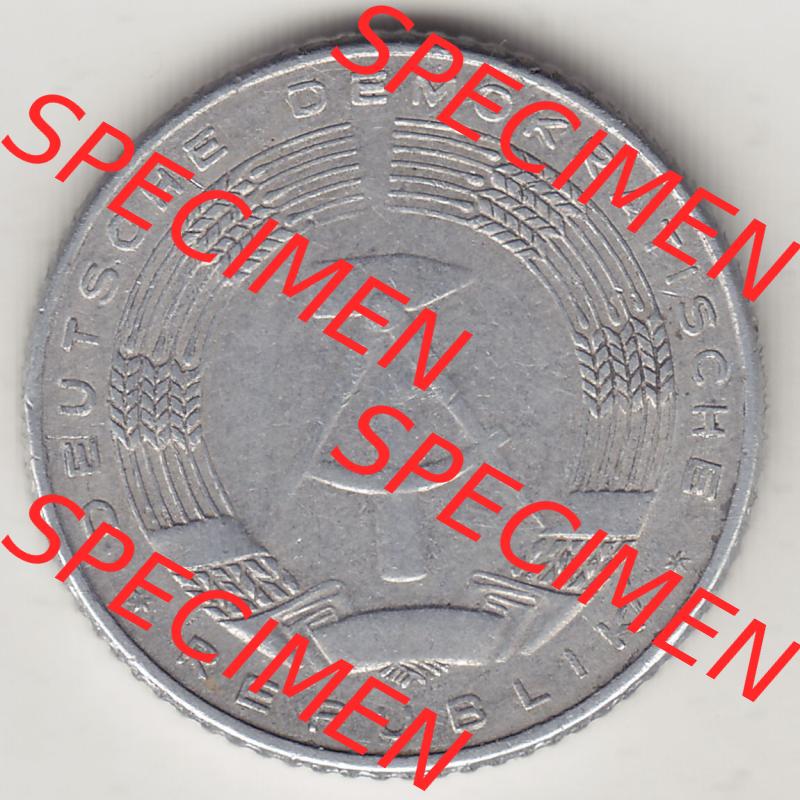 Münzen Deutschland DDR 1958-1990, A 50 Pfennig 1971-3 der DDR-Mark. Vorderseite einer 50 Pfennig Münze / Umlaufmünze aus Deutschland der ehemaligen DDR in Europa als Digitales... Sammlung