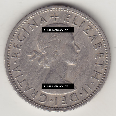 Münzen Großbritannien Eurovorläufer, Umlaufmünze vor Euroeinführung 1954-1970, 2 Schilling - Shillings 1962 (Stück 1). Vorderseite... Sammlung