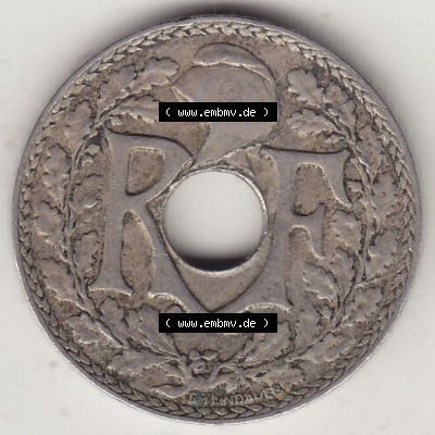 Vorderseite einer 10 Cmes / Centimes / Cent Münze aus Frankreich Sammlung