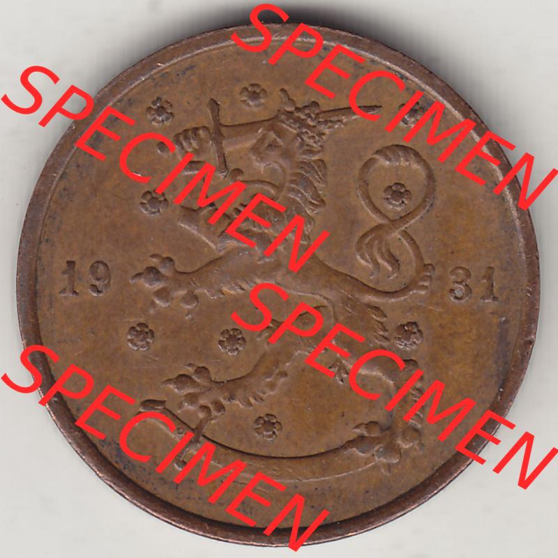 Alte Münzen Finnland, inoffizieller privater Kursmünzensatz / KMS - Zusammenstellung, mit Münze 1919-1940, 10 Penny, Penniä 1931. Vorderseite einer... Sammlung