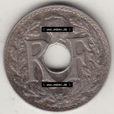 Vorderseite einer 10 Cmes / Centimes / Cent Münze aus Frankreich Sammlung