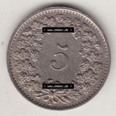 Münzen Schweiz Eurovorläufer, Umlaufmünze 1879-1980, 5 Rappen 1943 Helvetica (2) Sammlung