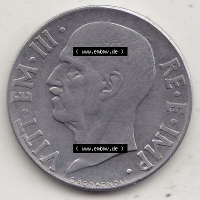 Münzen Italien / Italia Eurovorläufer, Umlaufmünze vor Euroeinführung 1939-1943, 20 C. Centesimi, Cent 1941-1. Vorderseite einer Münze aus Italien... Sammlung