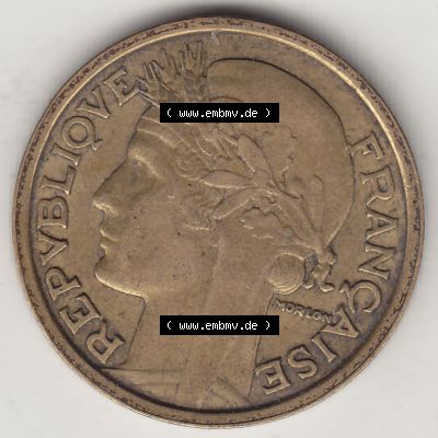 Münzen Frankreich Eurovorläufer, Umlaufmünze vor Euroeinführung 1931-1941, 1 Franken, 1 Franc, 1931-1 LIBERTE EGALITE FRATERNITE. Vorderseite einer Münze... Sammlung