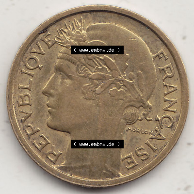 Alte Münzen Frankreich, Kursmünzensatz Zeitraum 1917-1952, der Münze 1931-1947, 50 Centimes, 1938 (Stück 1). Vorderseite einer... Sammlung