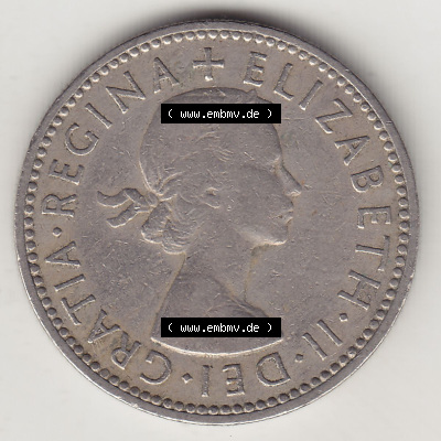 Münzen Großbritannien Eurovorläufer, Umlaufmünze vor Euroeinführung 1954-1970, 1 Schilling - Shilling, 1956 (Stück 1) Wappen... Sammlung