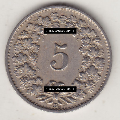Münzen Schweiz Eurovorläufer, Umlaufmünze 1879-1980, 5 Rappen 1927 Helvetica (2) Sammlung